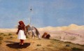 Oración en el desierto Árabe Jean Leon Gerome Islámico